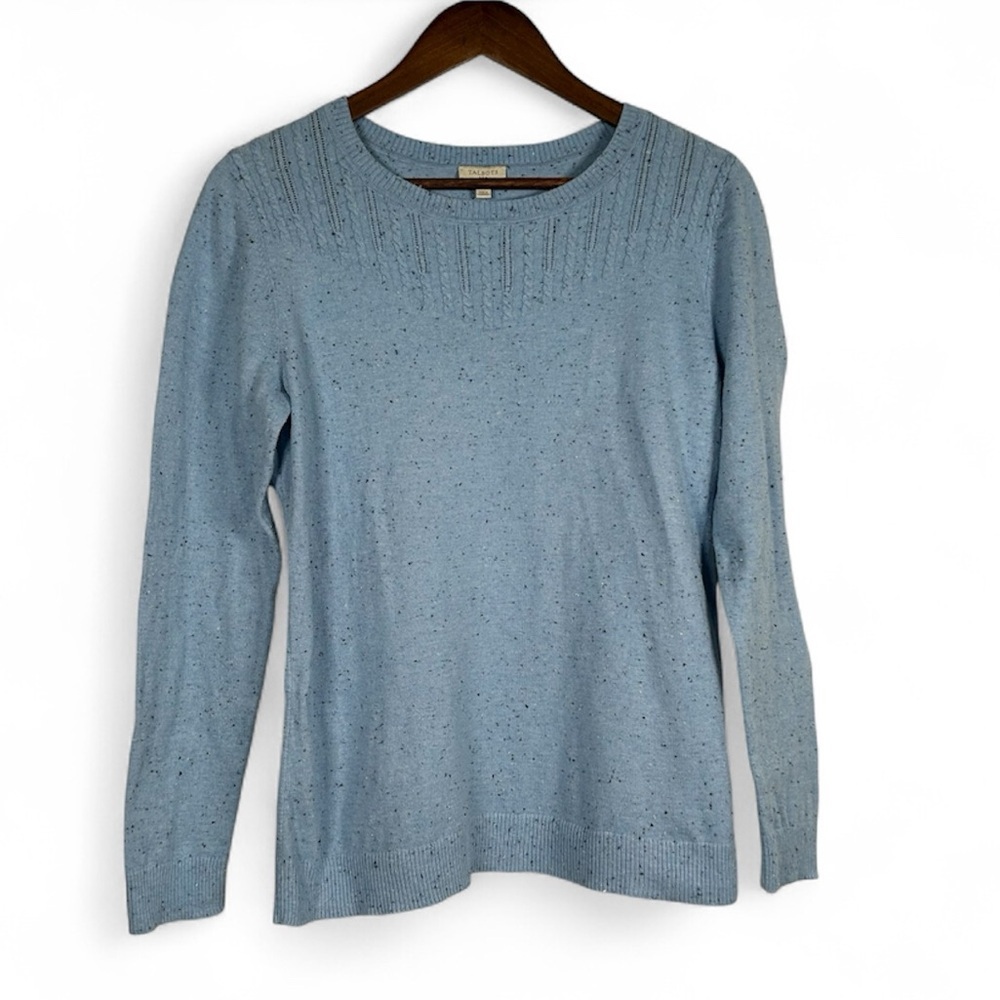 Talbots Blue Speckled Knit Sweater